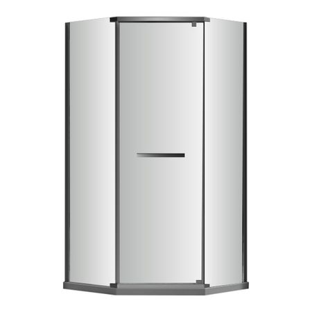 Душевой уголок RGW PA-83-B черный 100х100х195,5 см пятиугольник стекло прозрачное 6 мм (78088300-14) защитное стекло glass pro 0 2 mm для apple iphone 7 plus 8 plus прозрачное антибликовое