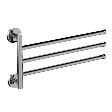 Полотенцедержатель Haiba HB113 360 мм тройной поворотный на шуруп металл хром (539746)