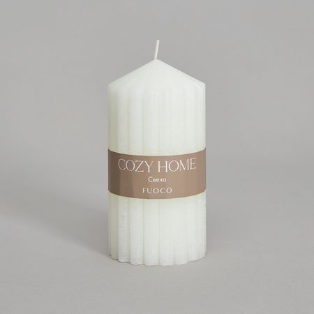 Свеча Огонь/Fuoco, белая большая белая паутина для хэллоуина