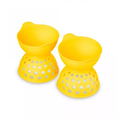 Набор форм для варки яиц пашот WO Home SMART 9х9,7 см, 2 шт, силикон, желтый