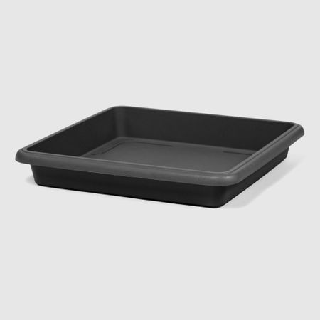 Поддон под горшок квадратный Serinova Villa 34 см антрацит