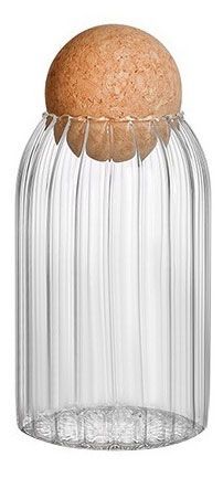 Банка Atmosphere of Art стеклянная с пробковой крышкой Eco Style, 800 мл