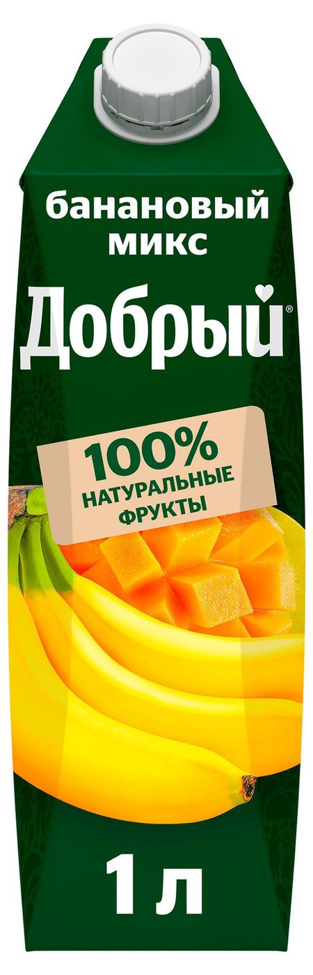 Напиток сокосодержащий Добрый Банановый микс, 1 л