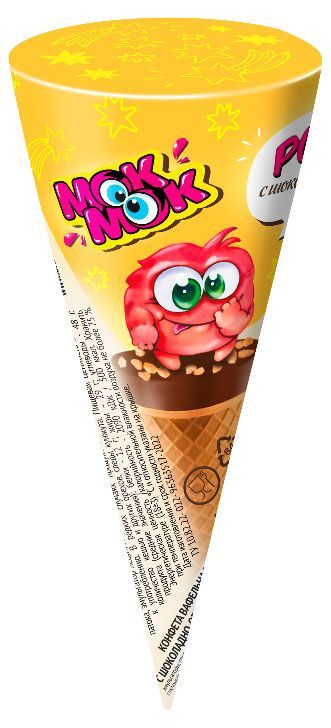 Вафельный рожок МОК-МОК с шоколадно-ореховой начинкой, 25 г