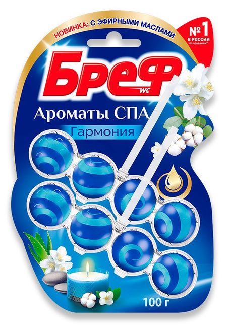 Туалетный блок Бреф Ароматы СПА Гармонии, 2х50 г