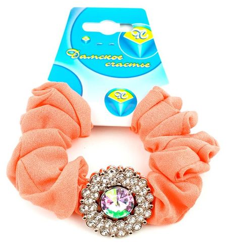 Резинка для волос Дамское счастье декоративная с украшением, 1 шт