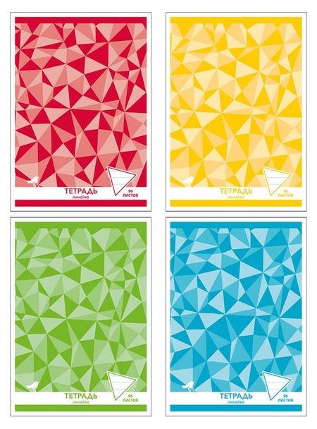 Тетрадь АШАН Красная птица в линейку спираль А4, 96 л, 1 шт в ассортименте