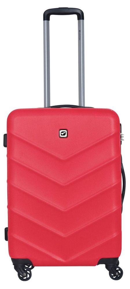 Чемодан жесткий Airport красный 4 колеса, 25х41х61 см, размер M диалоги снаружи и внутри ажл