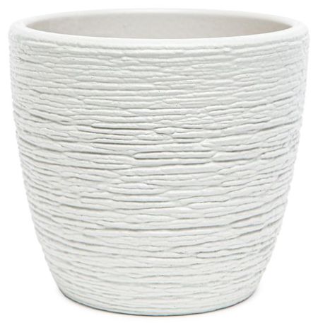 Кашпо керамическое Флер серый без поддона, 6 см