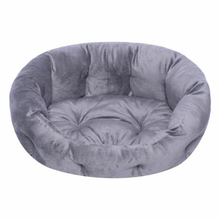 Лежаки Yami Yami лежаки Овальный пухлый лежак с подушкой, серый (№1)