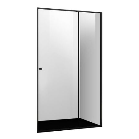Душевая дверь WasserKraft Dill стекло прозрачное 110х200 см профиль черный 6 мм раздвижная (61S13)