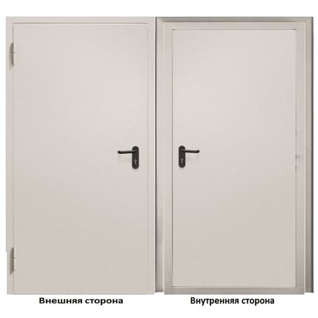 Дверь противопожарная Промет ДП-EIS-60 глухая левая серый RAL 7035 850х2050 мм