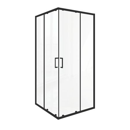 Душевой уголок Good Door Lite CR-90-C-B черный 90х90х190 см квадрат стекло прозрачное 5 мм (ЛТ00024)