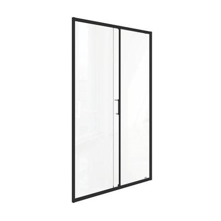 Душевая дверь Good Door Lite WTW-140-C-B стекло прозрачное 140х190 см профиль черный 5 мм раздвижная (ЛТ00019)