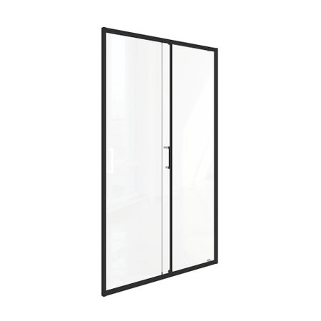 Душевая дверь Good Door Lite WTW-130-C-B стекло прозрачное 130х190 см профиль черный 5 мм раздвижная (ЛТ00020)