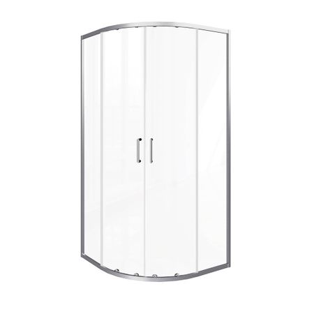 Душевой уголок Good Door Lite R-100-C-CH хром 100х100х190 см четверть круга стекло прозрачное 5 мм (ЛТ00003)