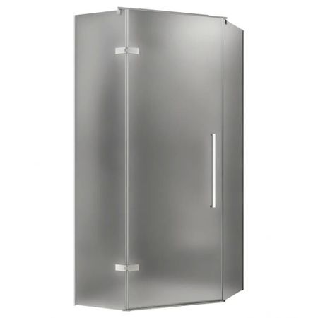 Душевой уголок Abber Ewiges Wasser хром 100х100х195 см пятиугольник стекло матовое 6 мм (AG05100M) передние щетки стеклоочистителя для bmw 5 серии e g30 g31 f90 2017 2018 2019 2020 2021 2022 лобовое стекло переднее окно 26 19