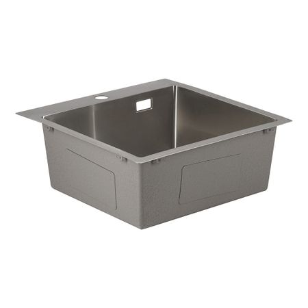 Мойка для кухни Ukinox Практика 50х50х20 см врезная с сифоном сталь (PRB500.500 -GT10C 0CW)