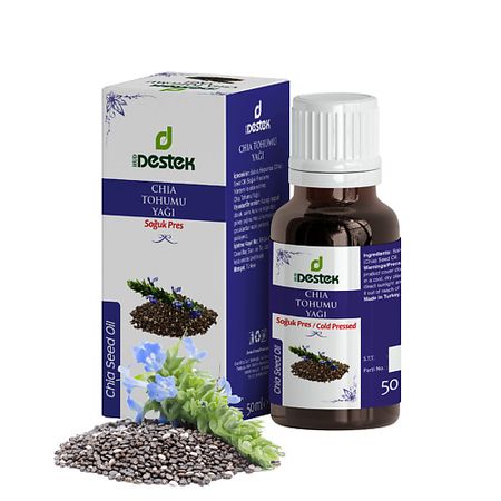 Масло для лица DESTEK Масло семян ЧИА нерафинированное для лица, тела,волос масло для тела perfect4u масло какао нерафинированное