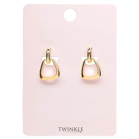 Серьги TWINKLE Серьги-клипсы CLASSIC GOLD plain studio серьги plain tear earrings gold