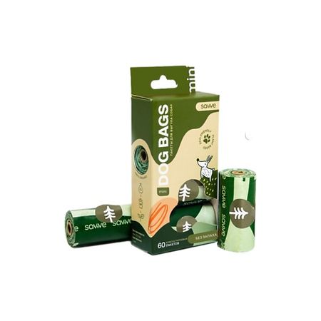 Пакеты для уборки фекалий SAVVE Пакеты для выгула собак Dog Bags Mini компостируемые,  без запаха moonbiffy подарочные пакеты ид мубарак