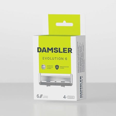 Кассета для станка DAMSLER Кассеты для бритья, 6 лезвий Evolution