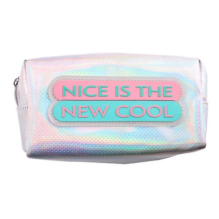 Косметичка SODA NEON SILVER BEAUTY BAG #neonbeauty КОСМЕТИЧКА НЕОНОВАЯ СЕРЕБРИСТАЯ открытая неоновая вывеска с котом
