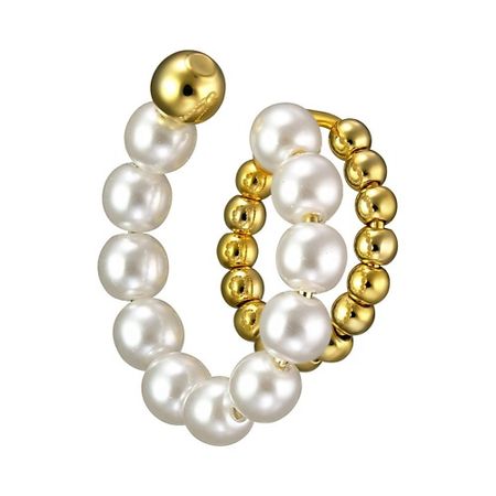 Серьги UVI JEWELLERY Золотистый кафф с жемчужными бусинами déjà vu кафф plane pearl cuff gold