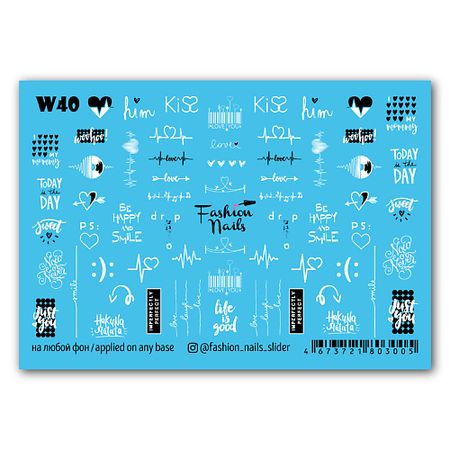 Наклейки для ногтей FASHION NAILS Слайдер дизайн для ногтей 