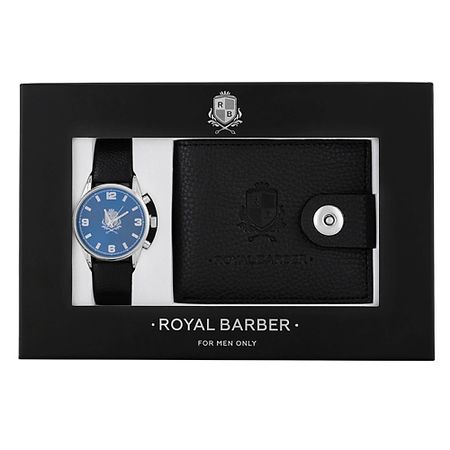 Набор аксессуаров ROYAL BARBER Набор аксессуаров с часами и кошельком Черный аксессуаров для кофе mhw 3bomber