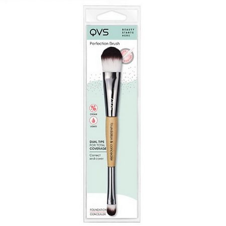 Кисть для лица QVS Кисть для тональной основы Perfection Brash кисть для лица valeri d кисть для пудры румян и тональной основы из таклона круглая 17мм арт т225
