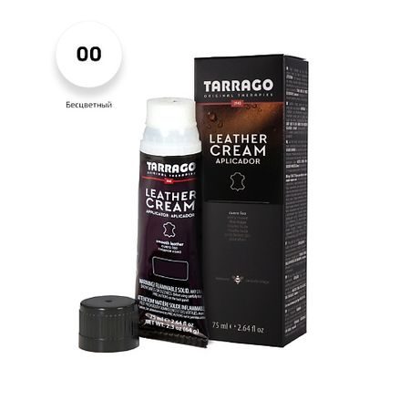 Крем для обуви TARRAGO Бесцветный крем для обуви тюбик с губкой Leather cream крем блеск для обуви sitil бес ная 60 мл