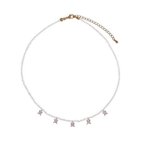 Колье UVI JEWELLERY Колье из прозрачных кристаллов с подвесками мексиканский агат башня из кристаллов