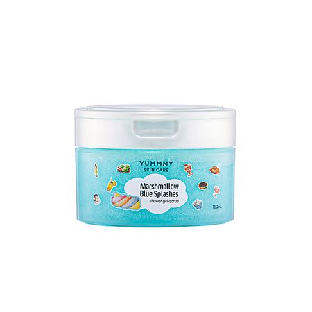 Скраб для тела YUMMMY Гель-скраб для душа Blue Splashes Marshmallow одноразовые хлопковые полотенца marshmallow