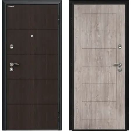 Дверь входная металлическая Оптим 98x205 см правая дуб серый