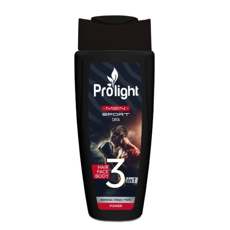 Гель для душа PROLIGHT Для мужчин 3 в 1 сила, 400 мл.