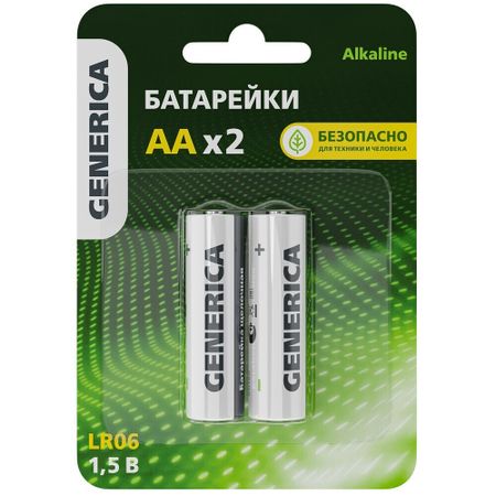 Батарейка Generica Alkaline пальчиковый LR6 1,5 В (2 шт.) (ABT-LR06-ST-L02-G/4885) сергей анатольевич гордиенко пальчиковый театр репка