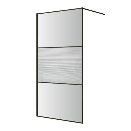 Душевая перегородка RGW WA-09B черная 90х200 см стекло рифленое 8 мм (06100909-224) забавная душевая занавеска в виде кошки собаки