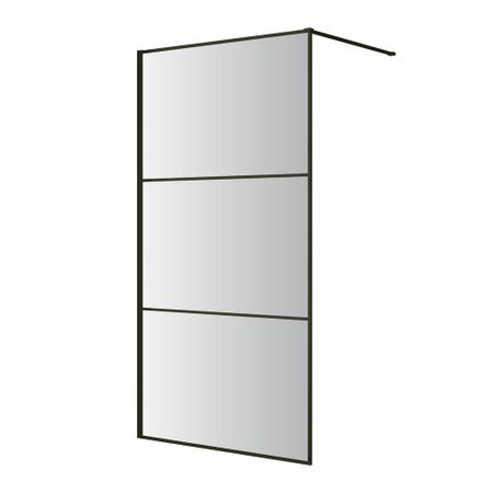 Душевая перегородка RGW WA-09B черная 90х200 см стекло прозрачное 8 мм (06100910-14) dnw 1ng2016 1 наклейка на стекло двусторонняя 31х40 см 4680017184113 3 упаковка