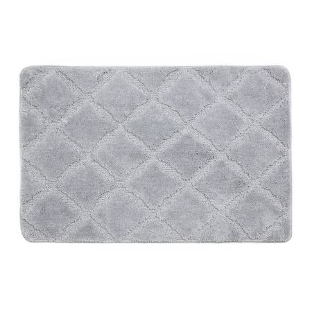 Коврик для ванной серый 90х60 см WasserKraft Lippe (BM-6511)