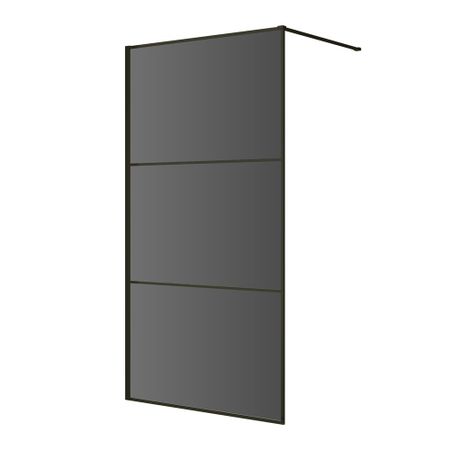 Душевая перегородка RGW WA-09B черная 100х200 см стекло тонированное 8 мм (06100910-34) dnw 1ng2016 1 наклейка на стекло двусторонняя 31х40 см 4680017184113 3 упаковка