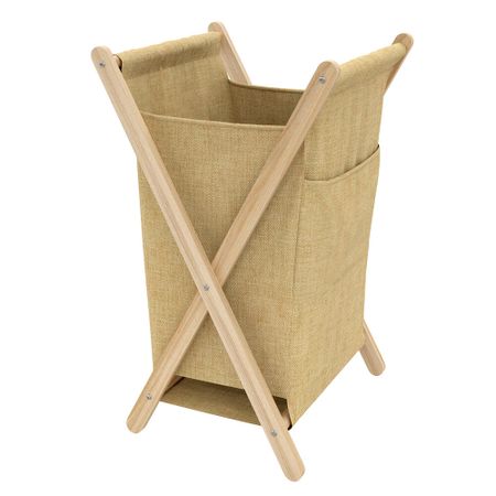 Корзина для белья WasserKraft Nau 420х410х650 мм 112 л складная бежевая (WB-771-L)