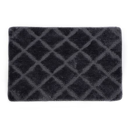 Коврик для ванной серый 90х60 см WasserKraft Lippe (BM-6512)