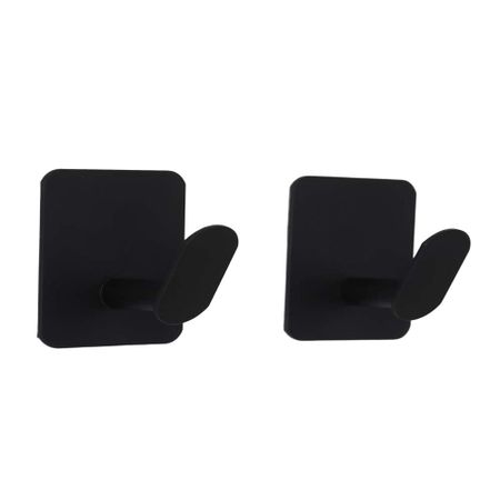 Крючок для ванной Stölz одинарный самоклеящийся нержавеющая сталь черный (2 шт.) (10665503)