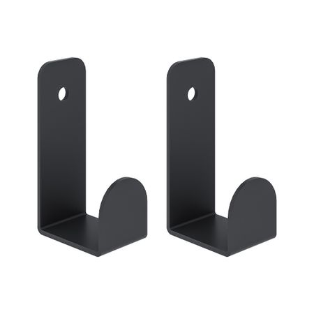 Крючок для ванной Ulitka Scandy одинарный на шуруп металл черный (2 шт.) (74104556)