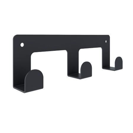 Вешалка для ванной Ulitka Scandy 3 крючка на шуруп металл черный (74104329)