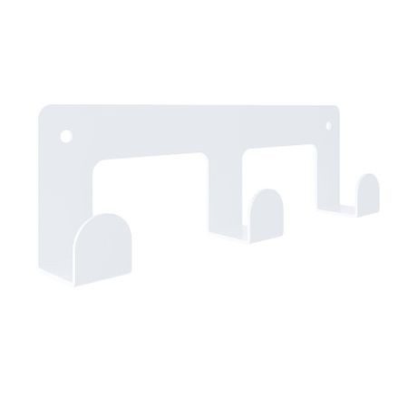 Вешалка для ванной Ulitka Scandy 3 крючка на шуруп металл белый (74104330)