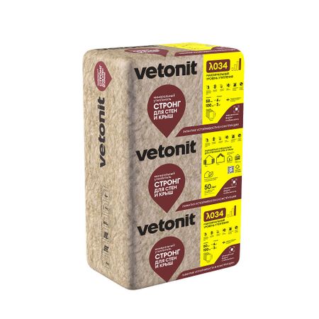 Утеплитель Vetonit Теплые Стены Стронг 50х610х1000 мм 6,1 кв.м холин стронг капс 60