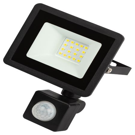 Прожектор светодиодный Эра LPR-042 6500K 20 Вт IP44 с датчиком движения черный