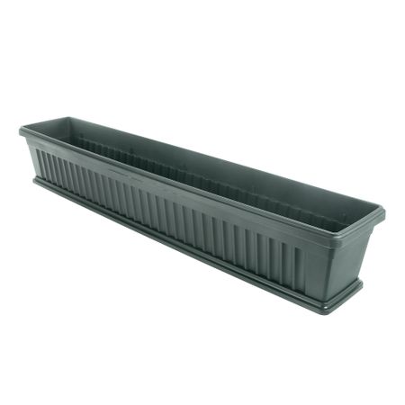 Ящик для цветов с поддоном Bama flower Iris зеленый 100см